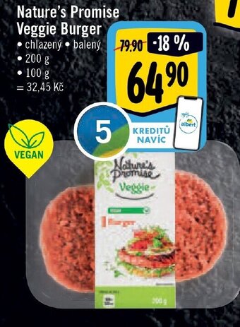 Albert Nature's Promise Veggie Burger nabídka