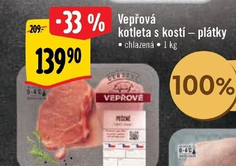 Albert Vepřová kotleta s kostí - plátky nabídka