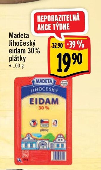 Albert Madeta Jihočeský eidam 30% plátky nabídka