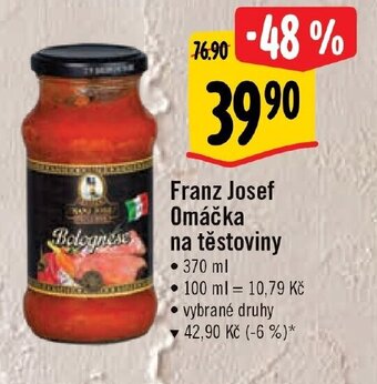 Albert Franz Josef Omáčka na těstoviny nabídka