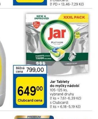 Tesco Jar tablety do myčky nabídka