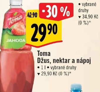 Albert Toma Džus, nektar a nápoj nabídka