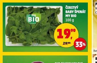 Penny Market Čerstvý baby špenát my bio nabídka