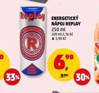 Penny Market Replay energetický nápoj nabídka