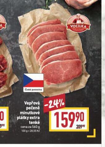 Billa Vepřová pečeně minutkové plátky extra tenké nabídka