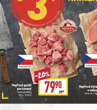 Billa Vepřový guláš porcovaný nabídka