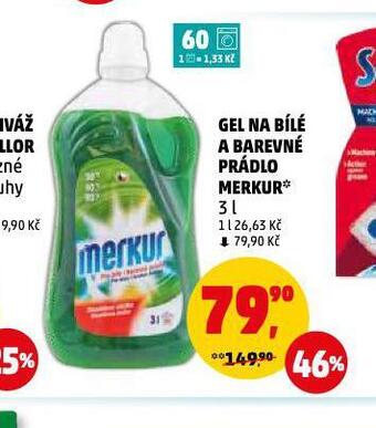 Penny Market Merkur gel na bílé a barevné prádlo nabídka