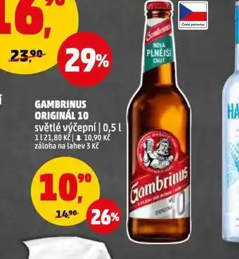 Penny Market Pivo gambrinus originál nabídka