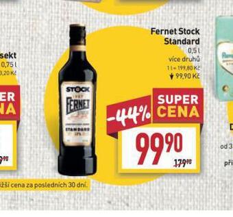 Billa Fernet stock standard nabídka