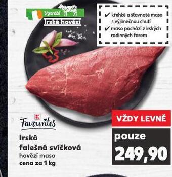 Kaufland Irská falešná svíčková nabídka