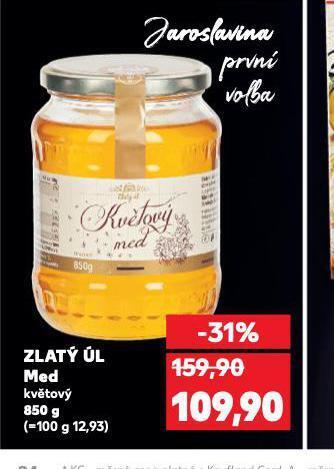 Kaufland Zlatý úl med nabídka