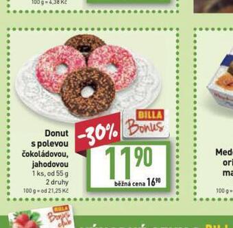 Billa Donut s polevou nabídka
