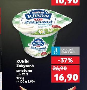 Kaufland Kunín zakysaná smetana nabídka