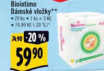 Albert Biointimo Dámské vložky** nabídka