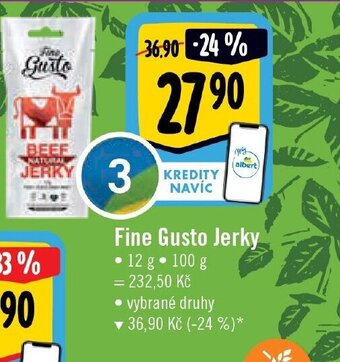 Albert Fine Gusto Jerky nabídka