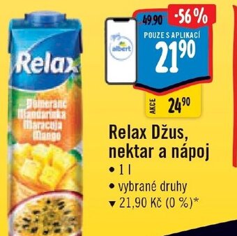 Albert Relax Džus, nektar a nápoj nabídka