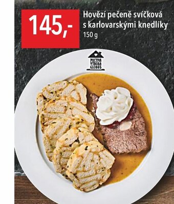 Globus Hovězí pečeně svíčková s karlovarskými knedlíky nabídka