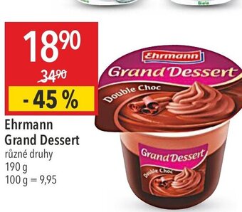 Globus Ehrmann Grand Dessert nabídka