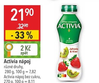 Globus Activia nápoj nabídka