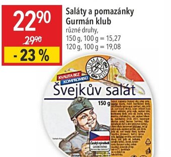 Globus Saláty a pomazánky Gurmán klub nabídka