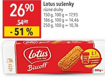 Globus Lotus sušenky nabídka