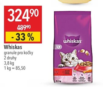 Globus Whiskas granule pro kočky nabídka