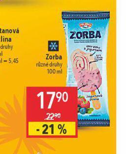 Globus Zorba zmrzlina nabídka