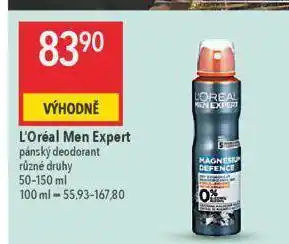 Globus L'oréal pánský deodorant nabídka