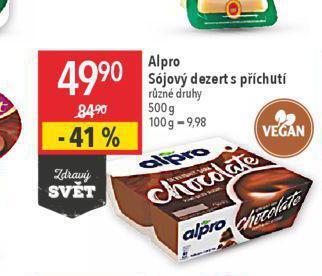 Globus Alpro sójový dezert nabídka