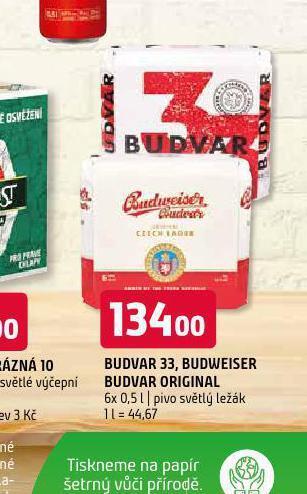 Terno Pivo budweiser budvar original nabídka