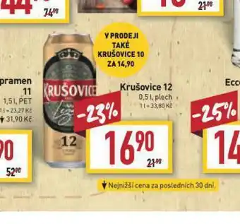 Billa Pivo krušovice 12 královský ležák nabídka
