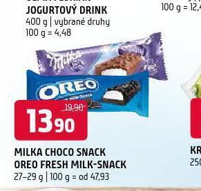 Terno Milka choco snack oreo fresh milk-snack nabídka