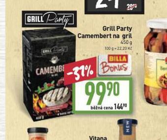 Billa Grill party camembert na gril nabídka