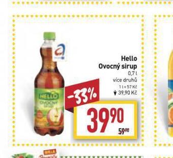 Billa Hello ovocný sirup nabídka