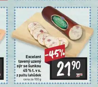Billa Excelent tavený uzený sýr se šunkou 45% nabídka