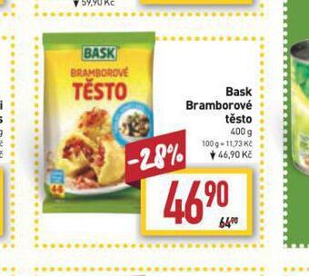 Billa Bask bramborové těsto nabídka