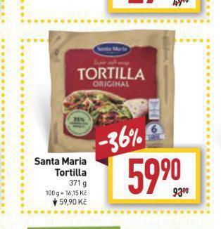 Billa Santa maria tortilla nabídka