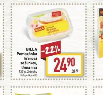Billa Billa pomazánka křenová se šunkou nabídka