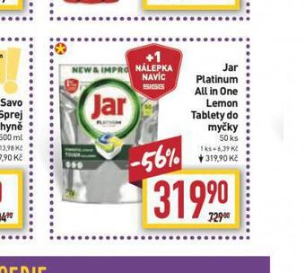 Billa Jar platinum all in one lemon tablety do myčky nabídka