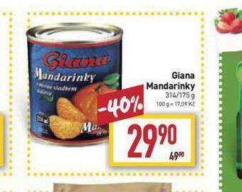 Billa Giana mandarinky nabídka