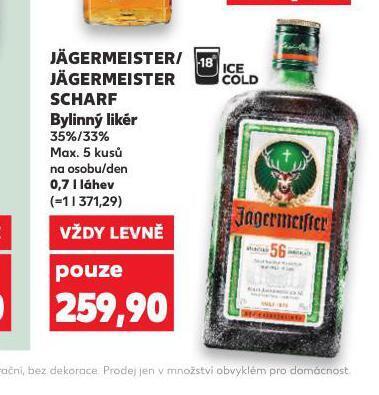 Kaufland Jagermeister scharf nabídka