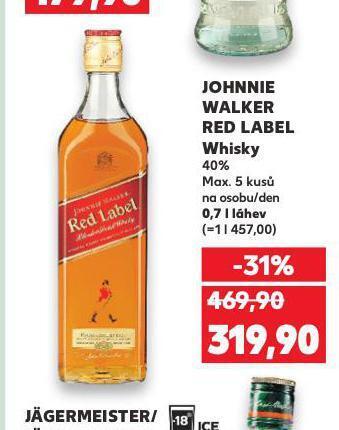Kaufland Johnnie walker red label nabídka