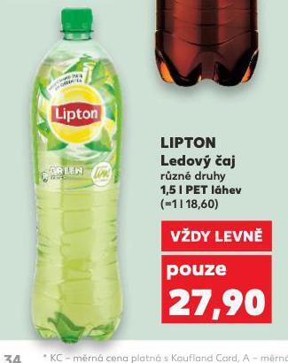 Kaufland Lipton ledový čaj nabídka