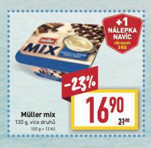 Billa Müller mix nabídka
