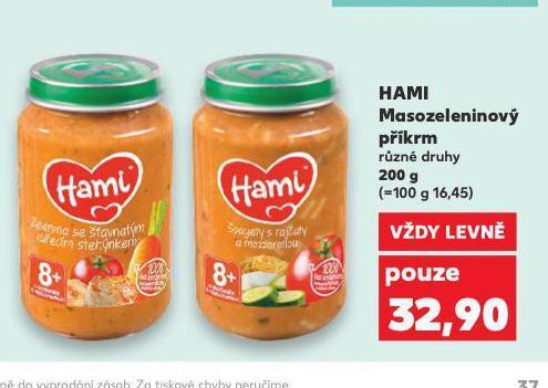 Kaufland Hami masozeleninový příkrm nabídka