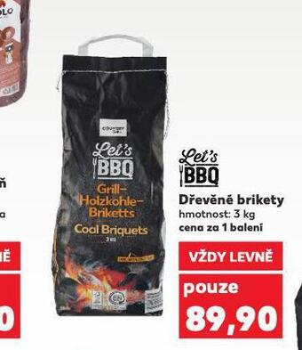 Kaufland Dřevěné brikety nabídka