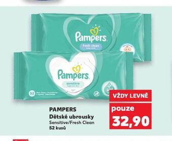 Kaufland Pampers dětské vlhčené ubrousky nabídka