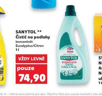 Kaufland Sanytol čistič na podlahy nabídka