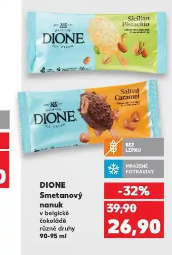 Kaufland Dione smetanový nanuk nabídka