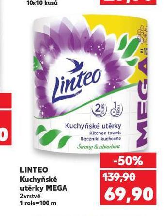 Kaufland Linteo kuchyňské utěrky nabídka